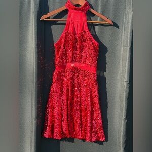 (2) EUC Weissman Sequin Halter Dance Dresses